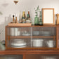 Server da pranzo cucina contemporanea server da pranzo in legno massiccio con porta di vetro