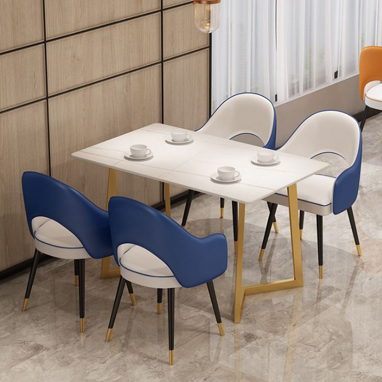 Modern Standard White Dining Set Sintered Stone Rectangle Shape Dining Set for Kitchen Clearhalo 'Dining Room Sets' 'Dining Tables & Seating' 'dining_room_set' 'furn' 'furn_dining_room_set' 'Furniture' 'furniture_dining_room_set' 'Kitchen & Dining Furniture' 'kitchen&dining_furn' 'kitchen' 1200x1200_1f39b6dd-7a93-4b6f-98a9-0a811c8c4261