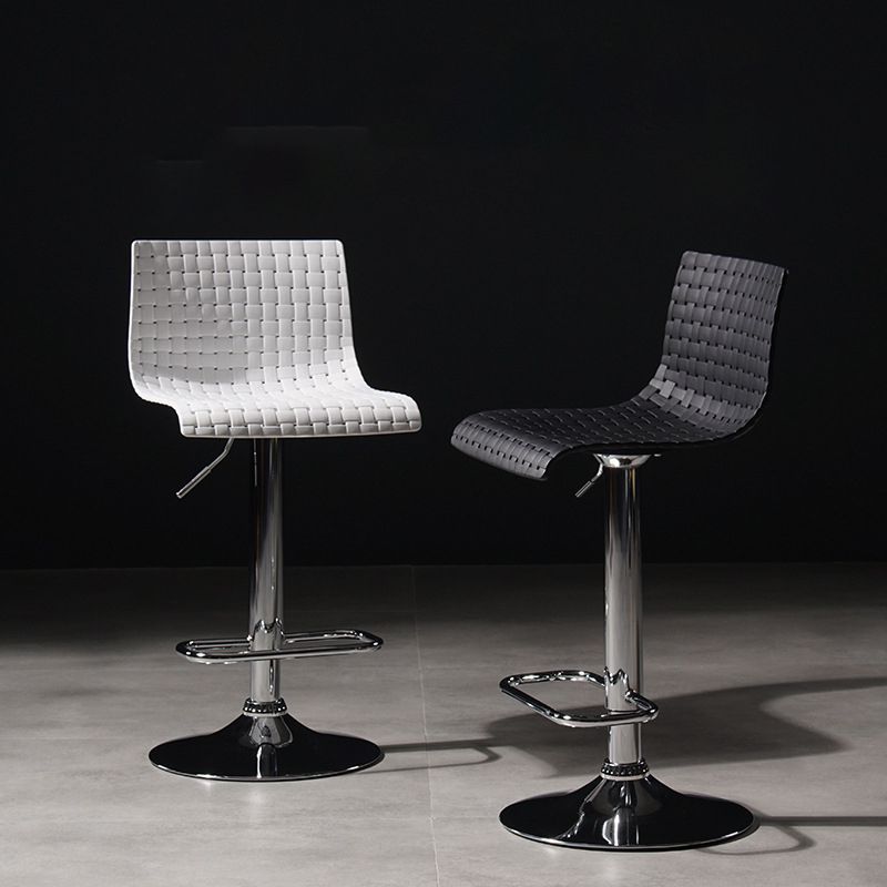 Industrial Style Liftable Bar Stool Plastic Counter Bar Stool with Metal Legs Clearhalo 'Bar Furniture' 'Bar Stools' 'bar_stools' 'furn' 'furn_bar_stools' 'Furniture' 'Kitchen & Dining Furniture' 1200x1200_1f3a326e-f6f2-4e32-8ddf-406da8e41368