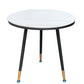 23.6" Tall Modern Round Slate Top Side Table Metal 3 Legs End Table