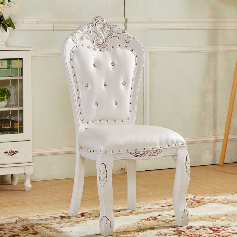 Upholstered European Style Restaurant Side Chair Open White Dining Chair Clearhalo ' kitchen&dining_furn' 'Dining Chairs' 'Dining Tables & Seating' 'dining_chair' 'furn' 'furn_dining_chair' 'Furniture' 'furniture_dining_chair' 'Kitchen & Dining Furniture' 'kitchen' 1200x1200_1f3e0400-787e-4456-9b8e-5926d64f4df6