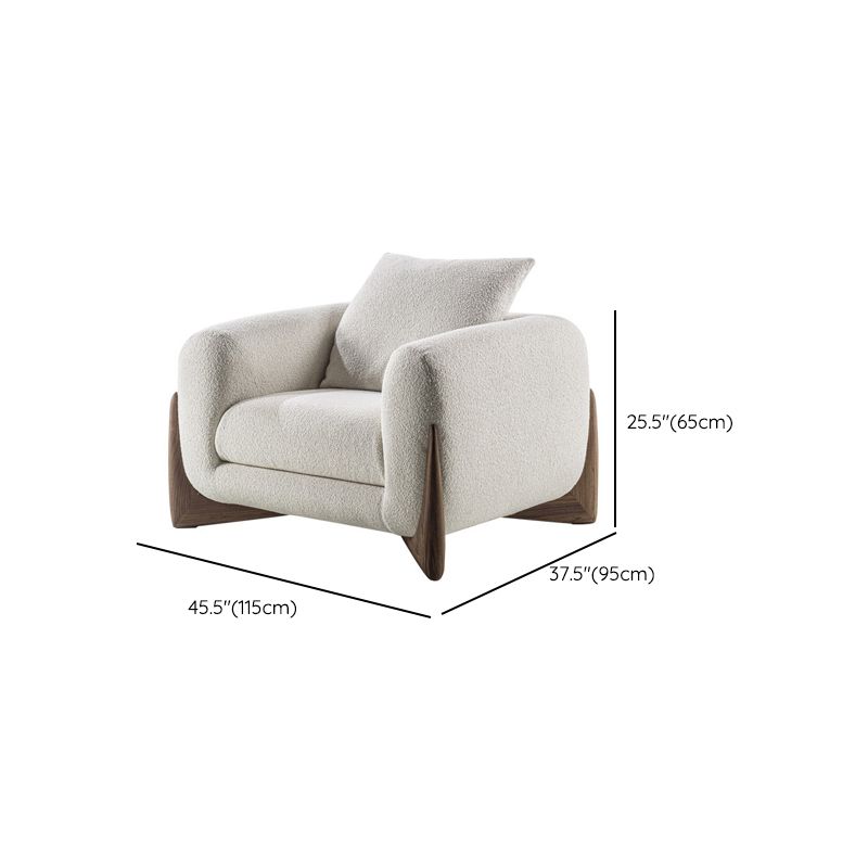 Modern Tuxedo Arm Standard Sofa Fabric Tight Back Sofa with Pillow