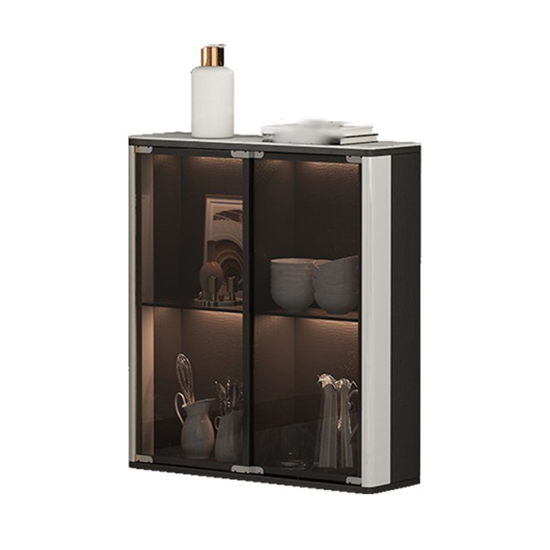 Glass Door Wood Sideboard Modern Credenza with Storage for Living Room Clearhalo 'buffet_sideboard' 'Buffets & Sideboards' 'furn' 'furn_buffet_sideboard' 'Furniture' 'Kitchen & Dining Furniture' 1200x1200_1f408fb5-dbd9-4c45-a293-1d94c3ea48b4