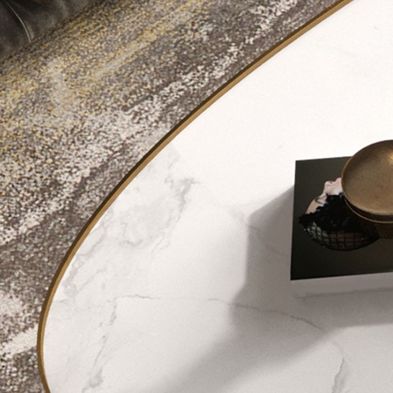 Modern Slate/metal Oval/square Coffee Table for Living Room Cocktail Table Clearhalo 'Coffee & Accent Tables' 'Coffee Tables' 'coffee_tables' 'furn' 'furn_coffee_tables' 'Furniture' 'Living Room Furniture' 1200x1200_1f458de6-362f-41bb-b990-7570a8e69493