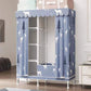 Contemporary Wardrobe Closet with Shelves Metal Wardrobe Armoire