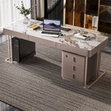 GRAM CURVE WRICHER BUREAU Câble Câble Bureau bureau avec 3 tiroirs