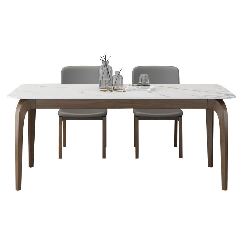 Contemporary Fixed Sintered Stone Dining¬†Room¬†Table¬†with 4 Solid Wood Legs Kitchen Dining Set Clearhalo 'Dining Room Sets' 'Dining Tables & Seating' 'dining_room_set' 'Furniture' 'furniture_dining_room_set' 'Kitchen & Dining Furniture' 'kitchen&dining_furn' 'kitchen' 1200x1200_1f46fd55-d25c-4f7d-a0e7-d99cb294a2aa