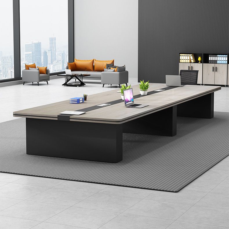 Industrial Style Home Writing Desk Office Conference Artificial Wood Table Clearhalo 'furn' 'furn_office_desk' 'Furniture' 'Office Desks' 'Office Furniture' 'office_desk' 1200x1200_1f470357-0dc9-402e-80f2-6fec6179cc86