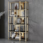 11.81"W 78.74"H Bookshelf Open Back Glam Style for Study Room Home Office Clearhalo 'Bookcases' 'furn' 'furn_bookcases' 'Furniture' 'furniture_bookcases' 'kitchen' 'kitchen_bookcases' 'Living Room Furniture' 'Office Furniture' 1200x1200_1f47c63c-9a35-46e7-8ef8-bb15c91a3056