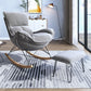 Chaise d'accent sans bras moderne Faux Coue et chaise Lounge Velet avec dos haut