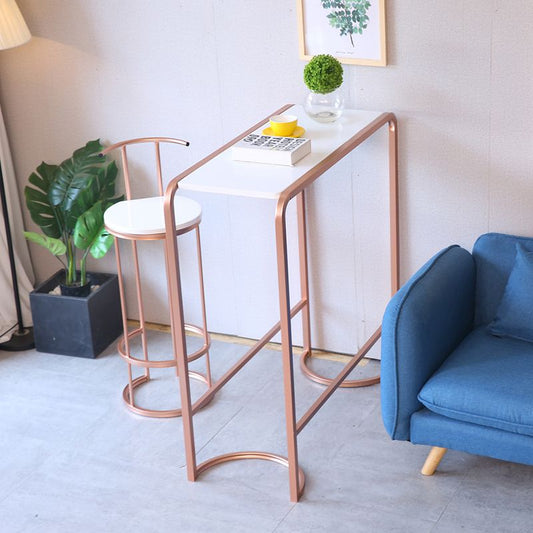 Glam rechthoekige pubtafel set 1/2 stuks tegenaanhoogte pubset