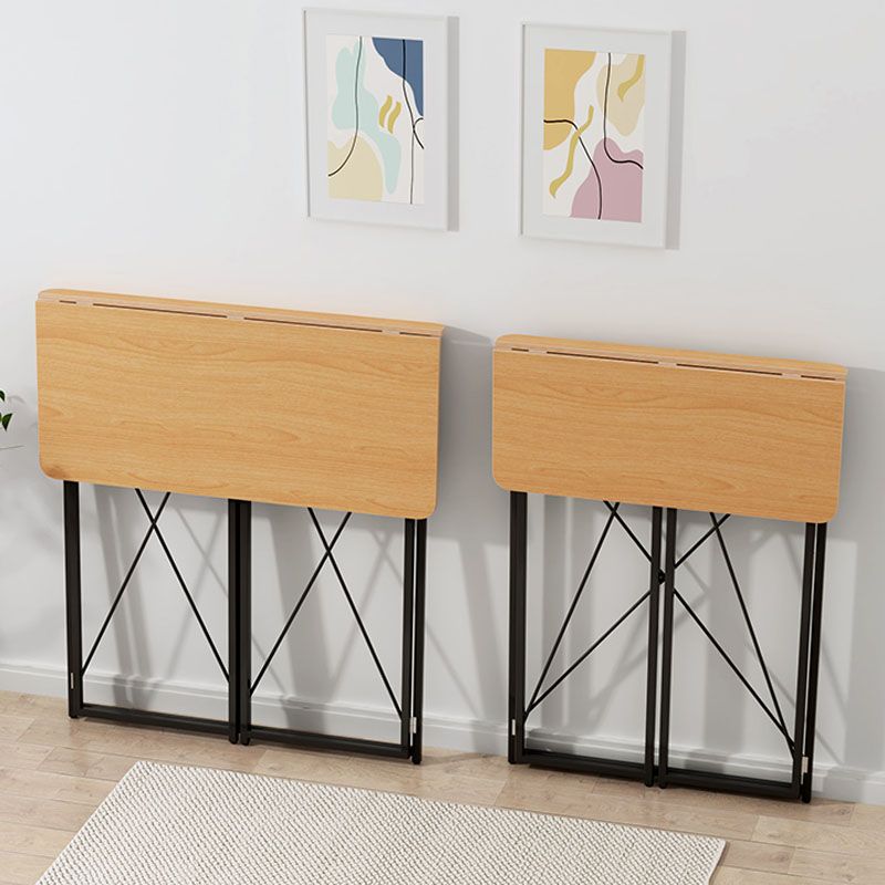 黄色の現代的な木材スタンディングデスク折りたたみ長方形のライティングデスク