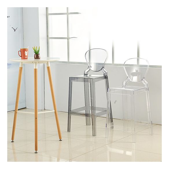 Scandinavian Design Plastic Counter Barstools Full Back Stools for Home Clearhalo 'Bar Furniture' 'Bar Stools' 'bar_stools' 'furn' 'furn_bar_stools' 'Furniture' 'furniture_bar_stools' 'Kitchen & Dining Furniture' 1200x1200_1f4a6ef0-2f9c-4412-bf16-76e8199695ff