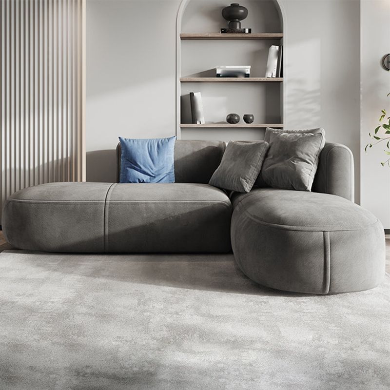 Salon gris nordique modulaire gris ultapeur carré de bras carré