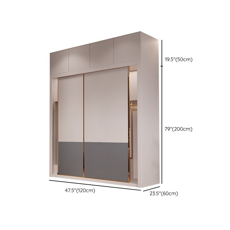 Contemporary Style Wardrobe Wooden Bedroom Wardrobe Closet with Shelves