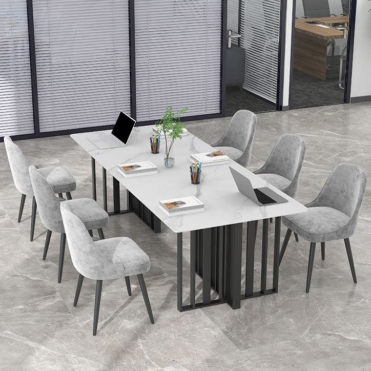 Industrial Rectangular Writing Desk Sintered Stone Office Desk for Office without Chair Clearhalo 'furn' 'furn_office_desk' 'Furniture' 'Office Desks' 'Office Furniture' 'office_desk' 1200x1200_1f4c89df-3f6b-4599-8dad-3c139c20b3da