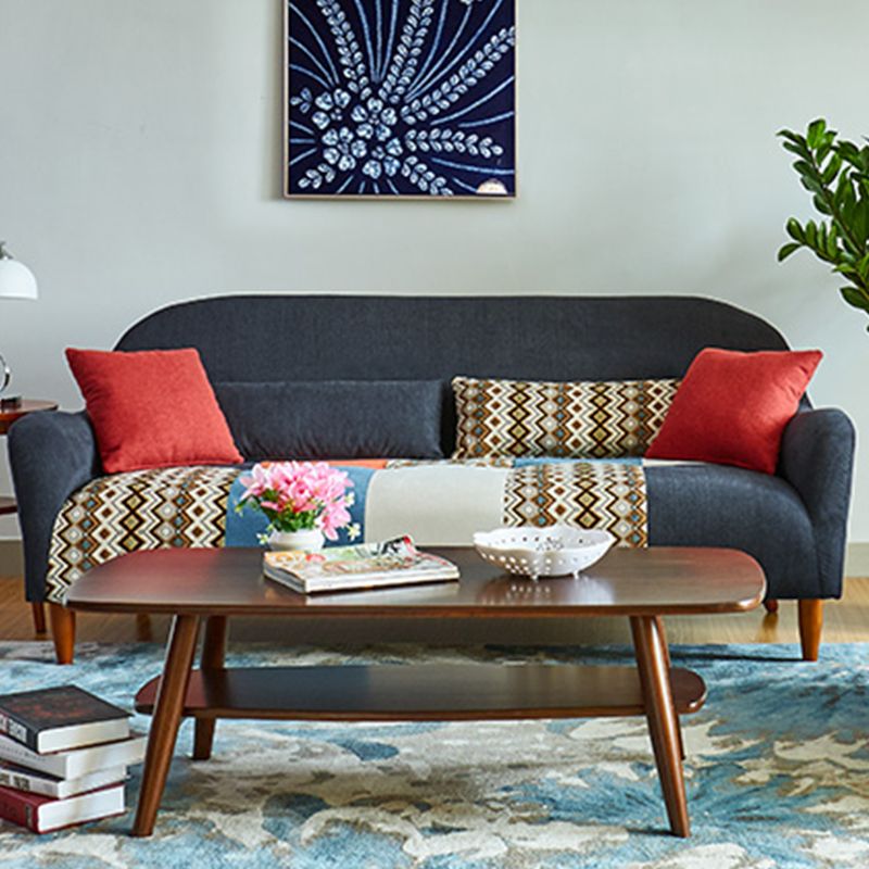 33.86" D x 31.89" H Curved Fabric 3-Seater Sofa Bohemia Style Sofa Clearhalo 'furn' 'furn_sofas' 'Furniture' 'furniture_sofas' 'kitchen' 'kitchen_sofas' 'Living Room Furniture' 'Sofa' 'sofas' 1200x1200_1f4cbc32-bcbd-47c4-9870-f4b31bbe1dfd