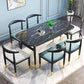 Black Dining Table Rectangle Dining Table for Kitchen Dining Room