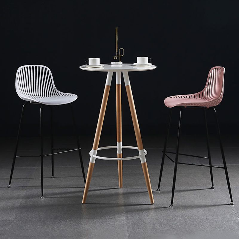 41" Height Backrest Armless Counter Stool Modern Iron Bar Stool with Plastic Cushion Clearhalo 'Bar Furniture' 'Bar Stools' 'bar_stools' 'furn' 'furn_bar_stools' 'Furniture' 'Kitchen & Dining Furniture' 1200x1200_1f4f9f7f-2ad0-40db-8d24-9348f9989f65