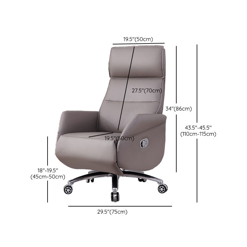 29" Wide Contemporary Managers Chair Gray Leather Executive Chair Clearhalo 'furn' 'furn_office_chair' 'Furniture' 'Office Chairs' 'Office Furniture' 'office_chair' 1200x1200_1f4fac7d-5c1a-4223-bdcf-db948c5f7cc4