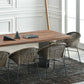 Industrial Pine Wood Table for Restaurant Rectangle Dining Table with Metal Double Pedestal Clearhalo ' dining_table' 'Dining Tables & Seating' 'Dining Tables' 'furn' 'furn_dining_table' 'Furniture' 'furniture_dining_table' 'Kitchen & Dining Furniture' 'kitchen&dining_furn' 'kitchen' 'kitchen_dining_table' 1200x1200_1f50241d-97df-4eaf-83d2-638f7dc4b5ee