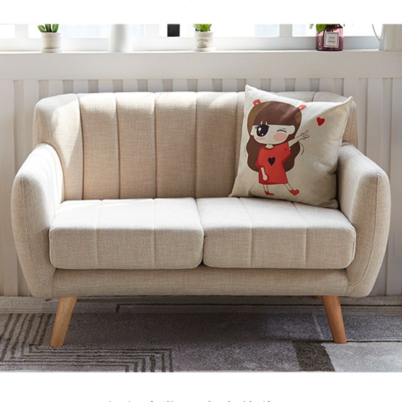 Cotton Blend Pillows Tuxedo Arm Settee Loveseat for Two People Clearhalo 'furn' 'furn_sofas' 'Furniture' 'furniture_sofas' 'Living Room Furniture' 'Sofa' 'sofas' 1200x1200_1f505f7c-5205-4d90-a747-653507d63670