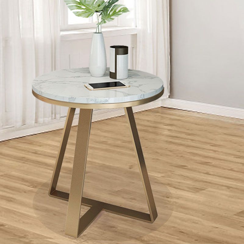 19.69 inch Wide Contemporary Style Side End Table Metal Round Sofa Side Accent Table Clearhalo 'Coffee & Accent Tables' 'End & Side Tables' 'end_side_tables' 'furn' 'furn_end_side_tables' 'Furniture' 'Living Room Furniture' 1200x1200_1f525601-5615-47ff-8079-6b1cdc08520f