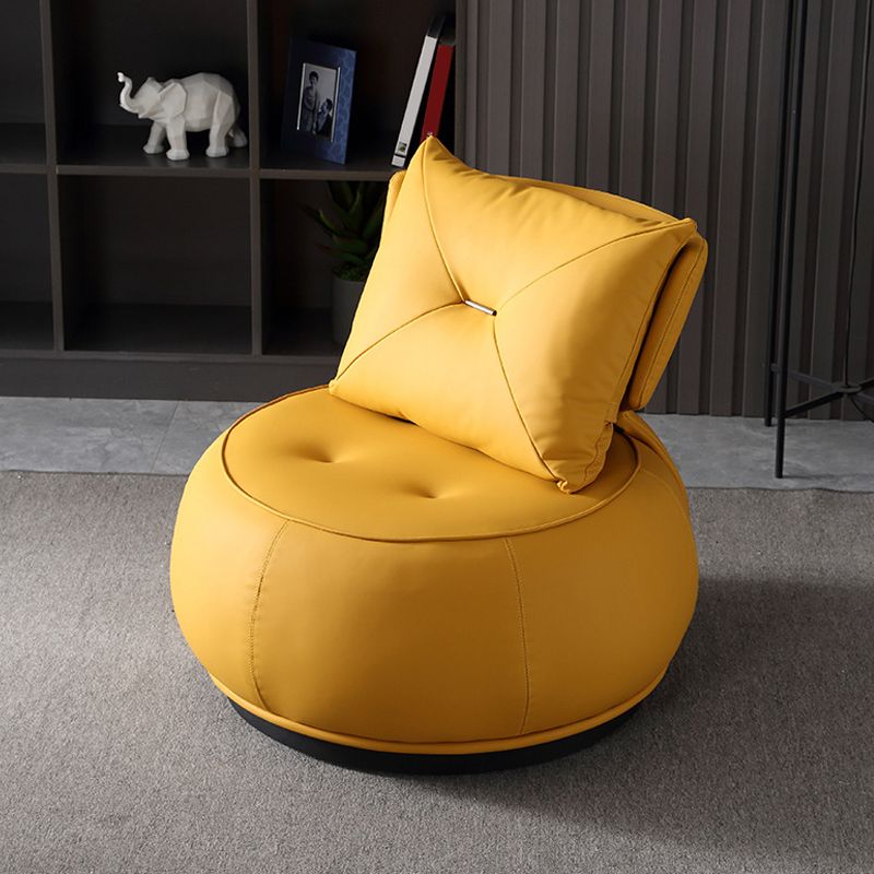 Modern Pillow Back Armless Leather Living Room Parsons Chair Clearhalo 'Accent Chairs' 'accent_chairs' 'Chairs & Seating' 'furn' 'furn_accent_chairs' 'Furniture' 'Living Room Furniture' 1200x1200_1f532f5c-84ce-4267-8a1f-fa0c6888a2bb