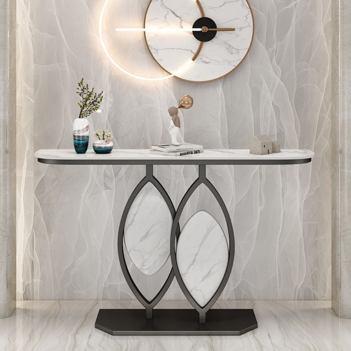 Tavolo console in pietra glam tavolo da fine graffio per la sala