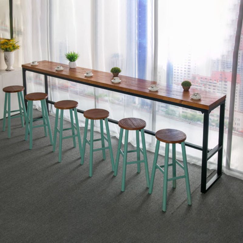 Modern Style Bar Table Set 1/7 Pieces Rectangle Wood Counter Table with Stools Clearhalo 'Bar Furniture' 'furn' 'furn_home_bar_bar_sets' 'Furniture' 'Home Bars & Bar Sets' 'home_bar_bar_sets' 'Kitchen & Dining Furniture' 1200x1200_1f5534e7-beb0-4a81-98a0-752c14ed9472