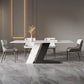Glam Dining Table Set 1/4/5/7 Pcs Rectangle Dining Table with Wingback Chairs Clearhalo 'Dining Room Sets' 'Dining Tables & Seating' 'dining_room_set' 'furn' 'furn_dining_room_set' 'Furniture' 'Kitchen & Dining Furniture' 1200x1200_1f585571-2530-4196-b7a8-bec339af44c4