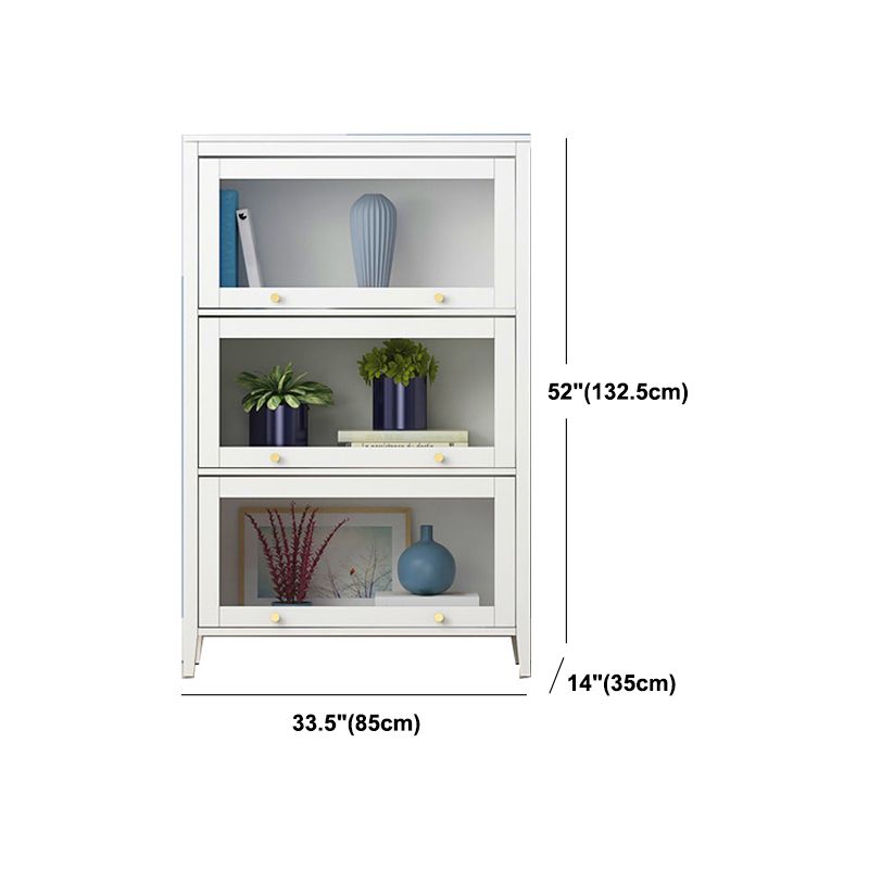 White Urban Standard Bookcase Manufactured Wood Bookcase with Glass Doors Clearhalo 'Bookcases' 'furn' 'furn_bookcases' 'Furniture' 'furniture_bookcases' 'kitchen' 'kitchen_bookcases' 'Living Room Furniture' 'Office Furniture' 1200x1200_1f58c033-9786-4a67-b92f-84af975912ce