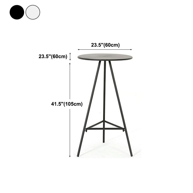 Industrial Style Iron Bar Table 23.62" Round Top Indoor Table with 3 Legs Clearhalo 'Bar Furniture' 'Bar Tables' 'bar_tables' 'furn' 'furn_bar_tables' 'Furniture' 'furniture_bar_tables' 'Kitchen & Dining Furniture' 'kitchen&dining_furn' 'kitchen' 1200x1200_1f58d139-fcea-4792-b1f7-14418990dcd0