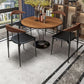 Industrial Metal Kitchen Dining Side Chair Faux Leather Side Chair