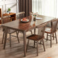 Contemporary Rectangle Dining Table Rubberwood Solid Wood Table with 4 Legs for Home Kitchen Dinner Clearhalo ' dining_table' 'Dining Tables & Seating' 'Dining Tables' 'furn' 'furn_dining_table' 'Furniture' 'furniture_dining_table' 'Kitchen & Dining Furniture' 'kitchen&dining_furn' 'kitchen' 'kitchen_dining_table' 1200x1200_1f5a94f6-bcd2-4304-b589-357f6321b630