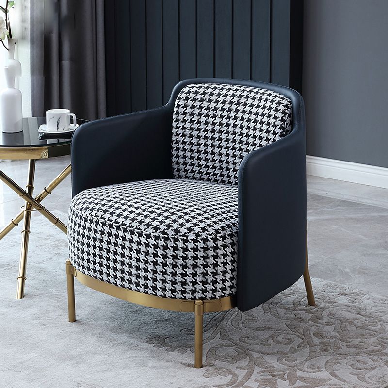 Linen Living Room Chair with Gold Basic Four Leg Accent Armchair Clearhalo 'Accent Chairs' 'accent_chairs' 'Chairs & Seating' 'furn' 'furn_accent_chairs' 'Furniture' 'Living Room Furniture' 1200x1200_1f5a9e31-9f5c-4b8c-b411-cf523573c1a5