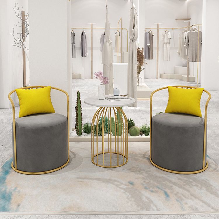 Glam Velvet Dining Room Chair Metal Dining Side Armless Chair for Restaurant Use