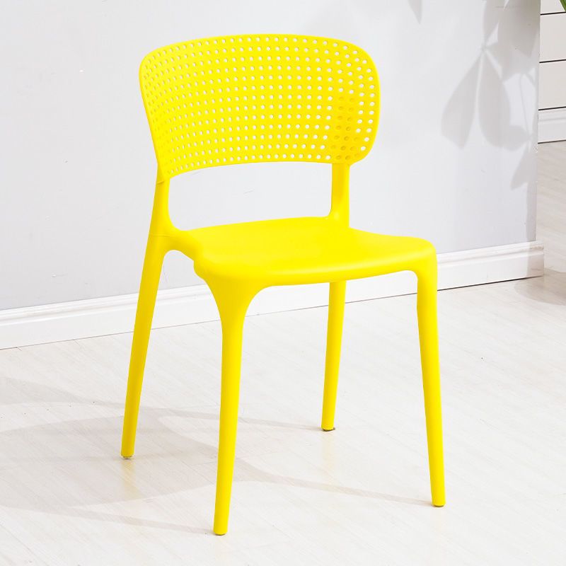 Offener Rücken Essneitenstuhl Stapel plastischer Essstuhl Armless Stuhl
