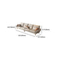 37.4" D 37.4" H Faux Leather Sofa & Chaise Cushions Flared Arm Sofa in Beige