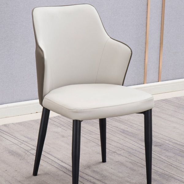 Faux Leather Dining Chairs Wingback Side Chair with Metal Legs Clearhalo 'Dining Chairs' 'Dining Tables & Seating' 'dining_chair' 'furn' 'furn_dining_chair' 'Furniture' 'Kitchen & Dining Furniture' 1200x1200_1f5e1a4d-20c7-41a6-865c-fa7cfcd83541