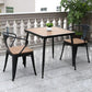 Set tavolo da pranzo in metallo stile moderno Set dinette da esterno 1/2/3/5/7 pezzi