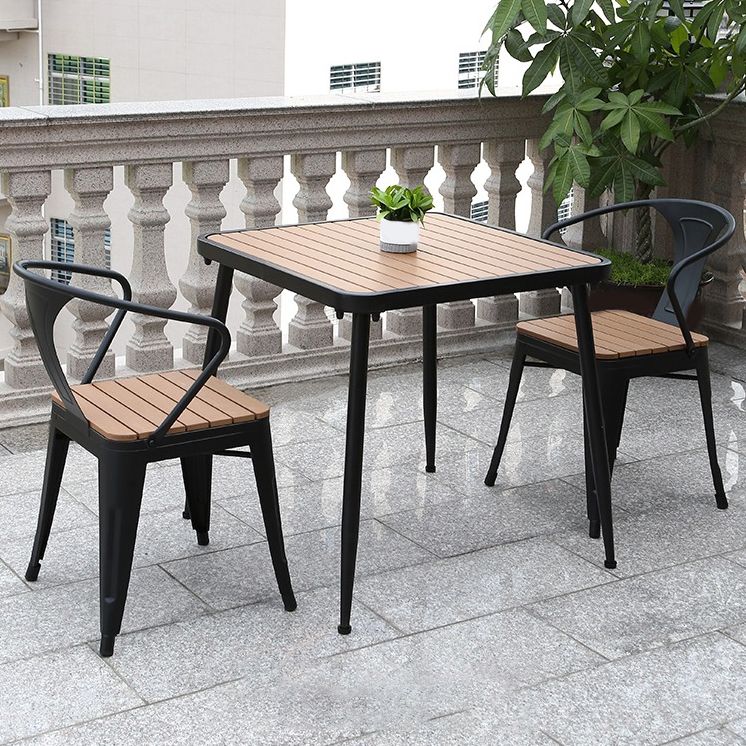 Set tavolo da pranzo in metallo stile moderno Set dinette da esterno 1/2/3/5/7 pezzi