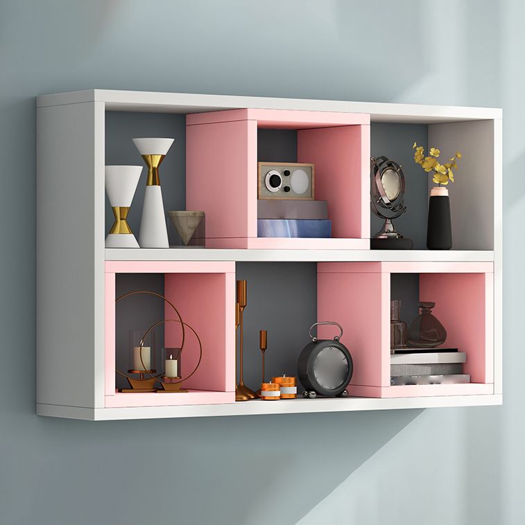Modern Artificial Wood Bookcase Wall Mounted Bookshelf for Any Room