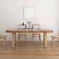 Mesa de comedor rectangular de 4 patas, mesa de madera de estilo moderno para cocina