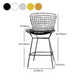 Metal Bar Stool Modern Style Backrest Bar Stools for Dining Room