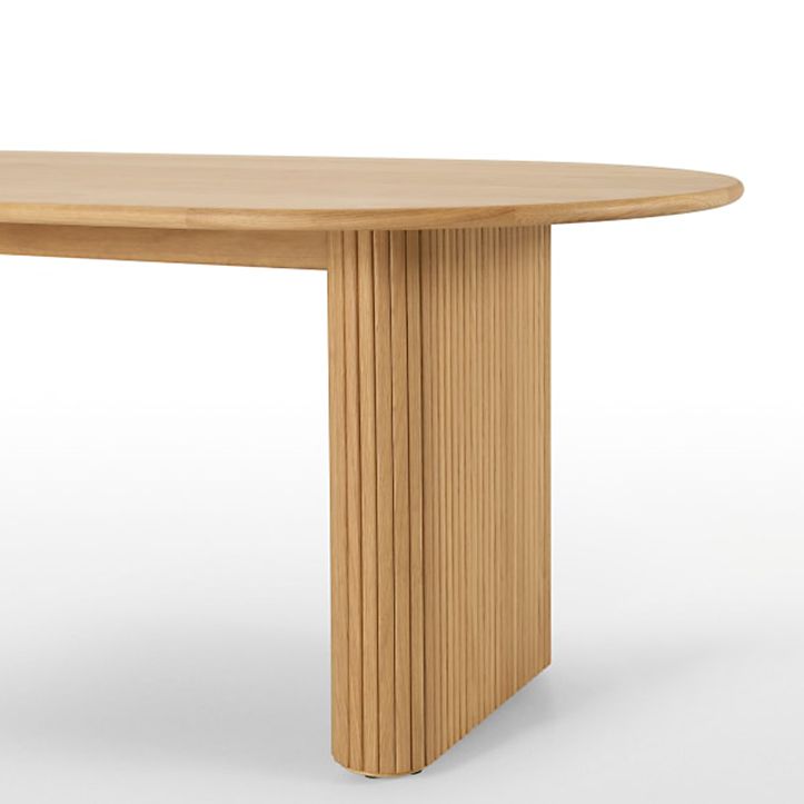 Oval Solid Pinewood Brown Tone Dining Table Simplicity Double Pedestal Table for Dining Room Clearhalo ' dining_table' 'Dining Tables & Seating' 'Dining Tables' 'furn' 'furn_dining_table' 'Furniture' 'furniture_dining_table' 'Kitchen & Dining Furniture' 'kitchen&dining_furn' 'kitchen' 'kitchen_dining_table' 1200x1200_1f62a68d-5b97-4edd-8121-c761743c19db