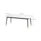 Glam 4 Legs Dining Table Stone Table for Living Room Kitchen