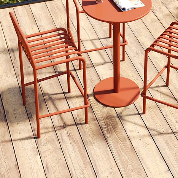 1/3/4 Pieces Industrial Round Bar Table Set Pub Table with Metal Pedestal Clearhalo 'Bar Furniture' 'furn' 'furn_home_bar_bar_sets' 'Furniture' 'Home Bars & Bar Sets' 'home_bar_bar_sets' 'Kitchen & Dining Furniture' 1200x1200_1f639a7b-bddd-4ce8-892a-942c0132b883