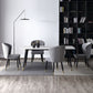 Traditional Luxury Dining Table Rectangle Sintered Stone 4 Legs Dining Table with Black Frame Clearhalo ' dining_table' 'Dining Tables & Seating' 'Dining Tables' 'furn' 'furn_dining_table' 'Furniture' 'furniture_dining_table' 'Kitchen & Dining Furniture' 'kitchen&dining_furn' 'kitchen' 'kitchen_dining_table' 1200x1200_1f649289-9772-4308-ba11-f01254e47b19
