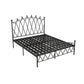 Glam Metal Arched Standard Bed with Open-Frame Headboard, Mattress Not Included